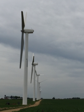 wind turbines tend to be on ranches and farms with cables located underground