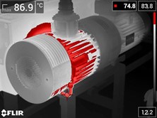 Hot Components Casing on an Electric Motor